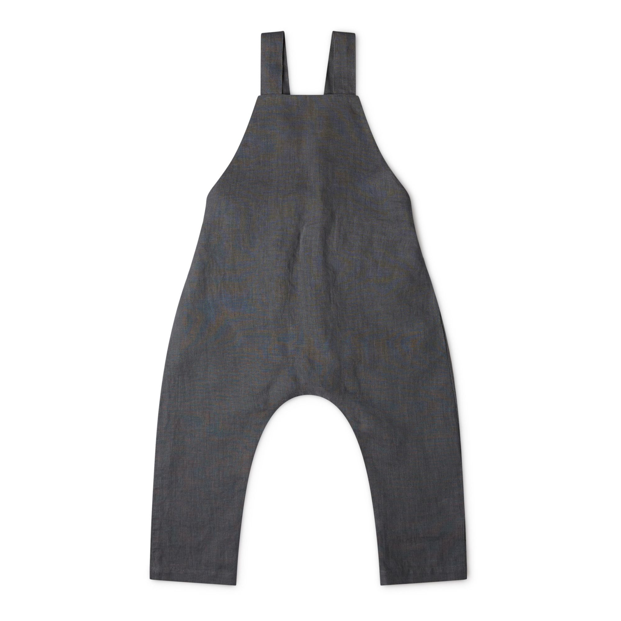 Lou Linen Overalls Charcoal grey- Product image n°0