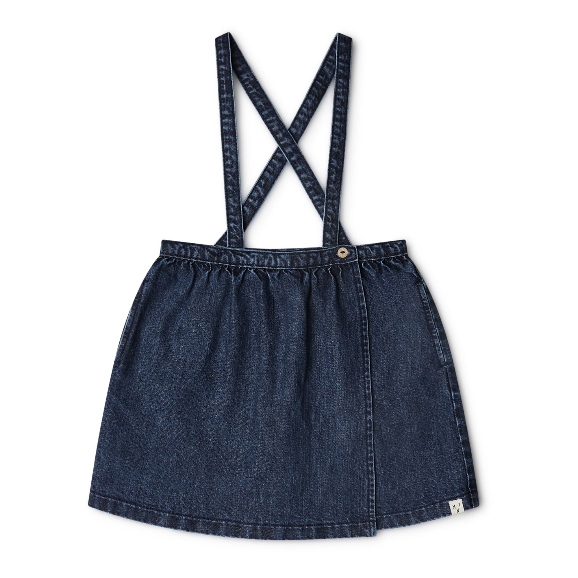 Sanne Organic Cotton Denim Suspender Skirt Denim blue- Product image n°1