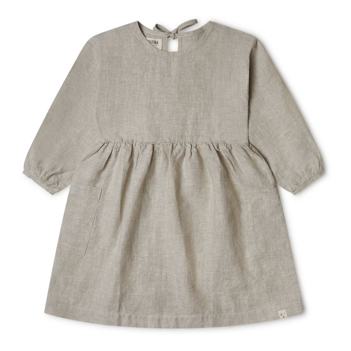 Alma Linen Dress Light grey Matona Fashion Baby , Children