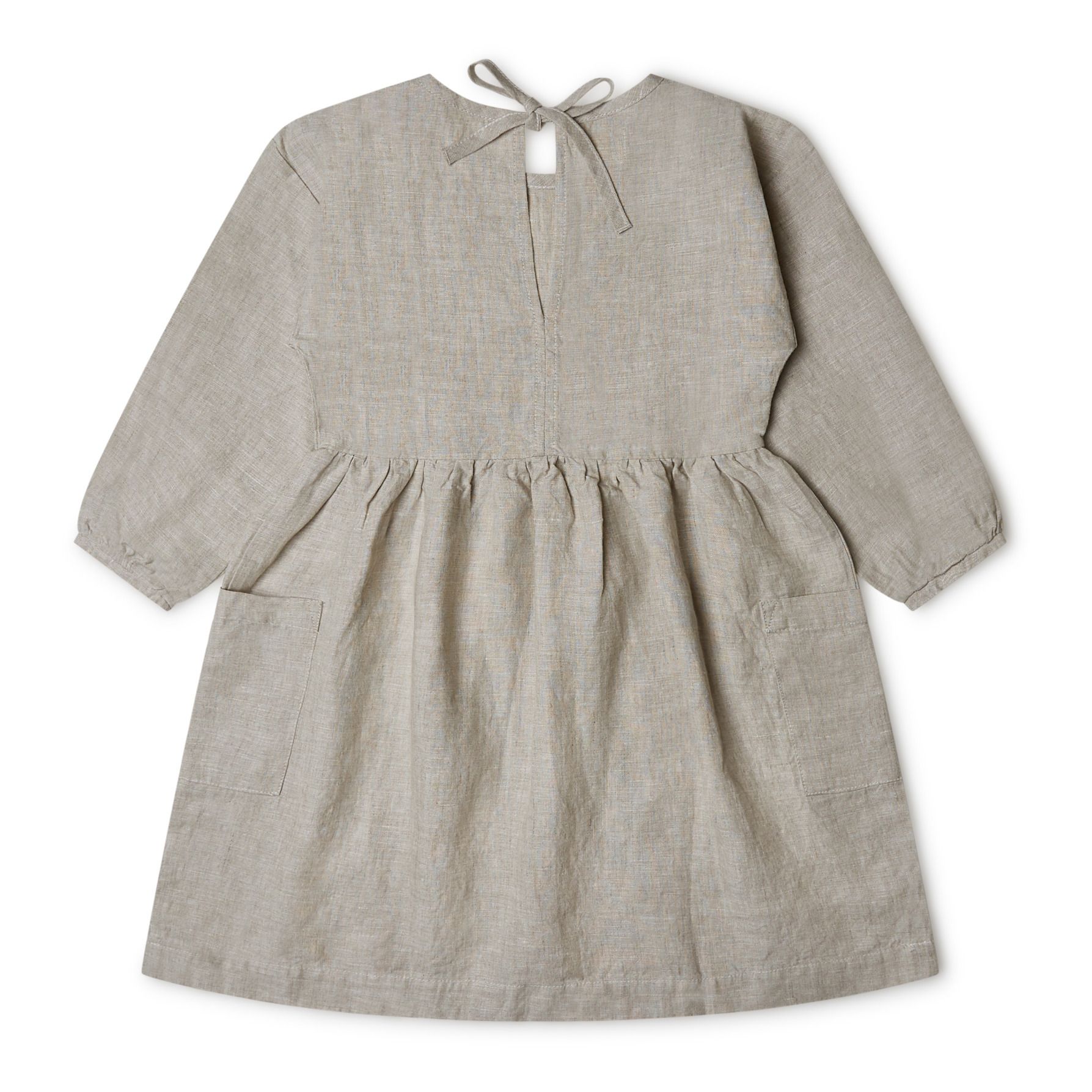 Alma Linen Dress Light grey- Product image n°7