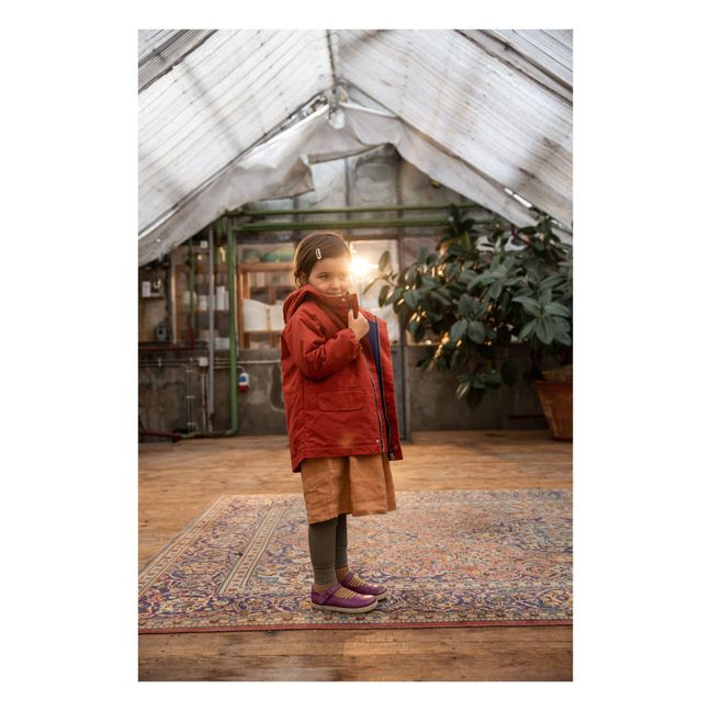 Parka de algodón orgánico Jaro | Rojo ladrillo