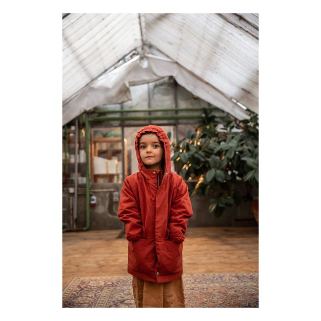 Parka de algodón orgánico Jaro | Rojo ladrillo
