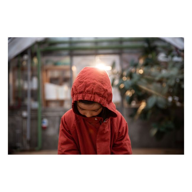 Parka de algodón orgánico Jaro | Rojo ladrillo