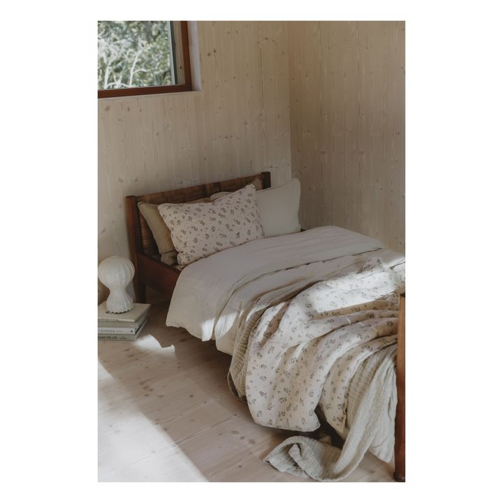 Cotton Muslin Bedding Set Clover | Ecru- Product image n°1