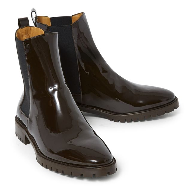 N°500 Patent Leather Boots | Brown