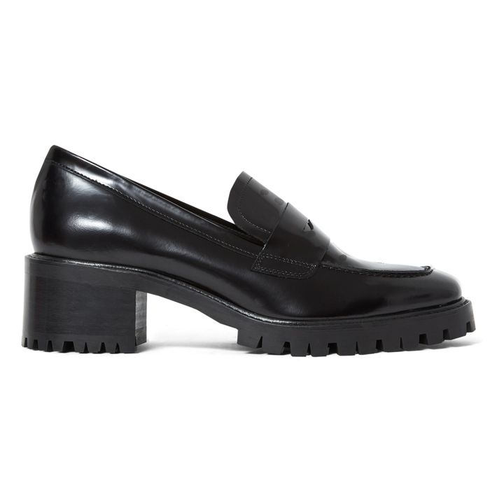 N°81 Polished Leather Loafers | Black- Product image n°0