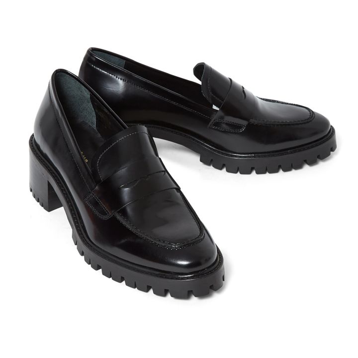 N°81 Polished Leather Loafers | Black- Product image n°3