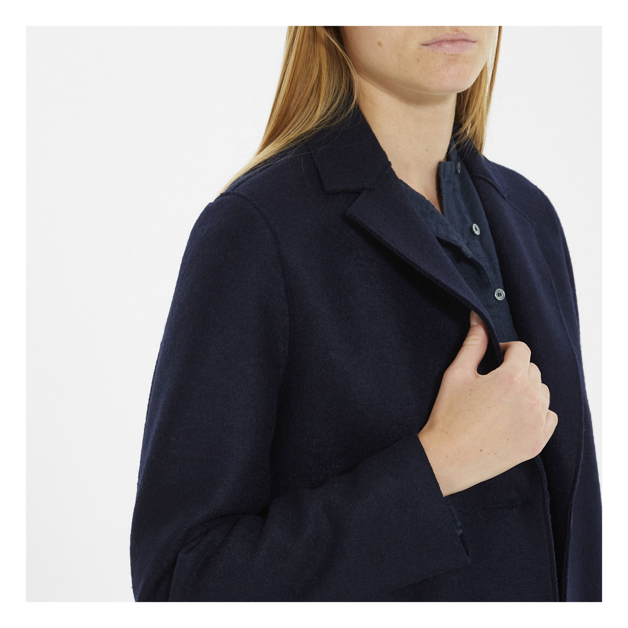 navy blue wool coats