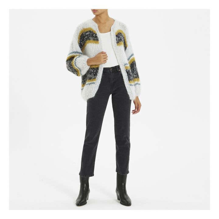 Cardigan, modello: Big, in mohair e lana | Grigio antracite- Immagine del prodotto n°1