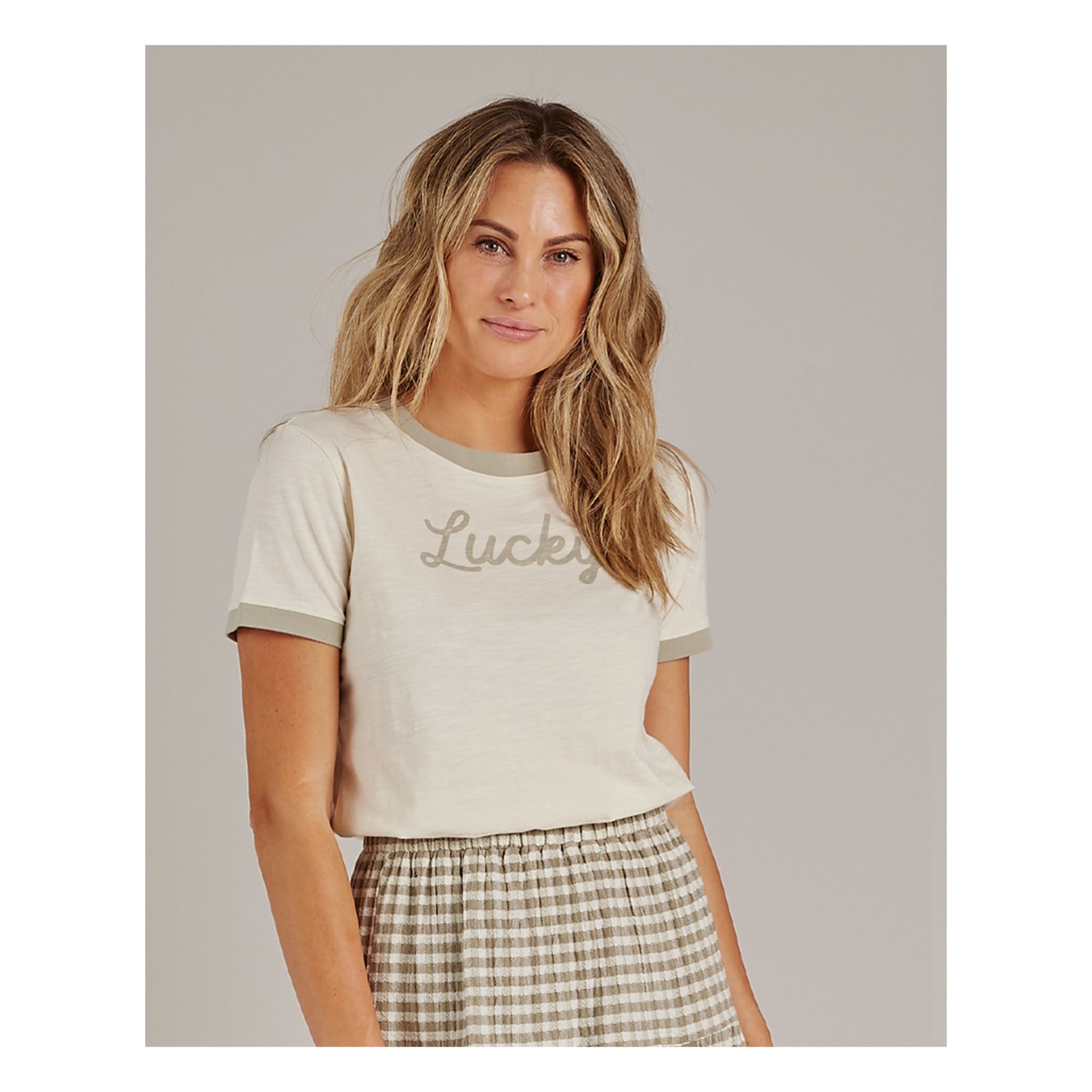 Rylee + Cru - T-shirt Lucky -Collection Femme- - Crème