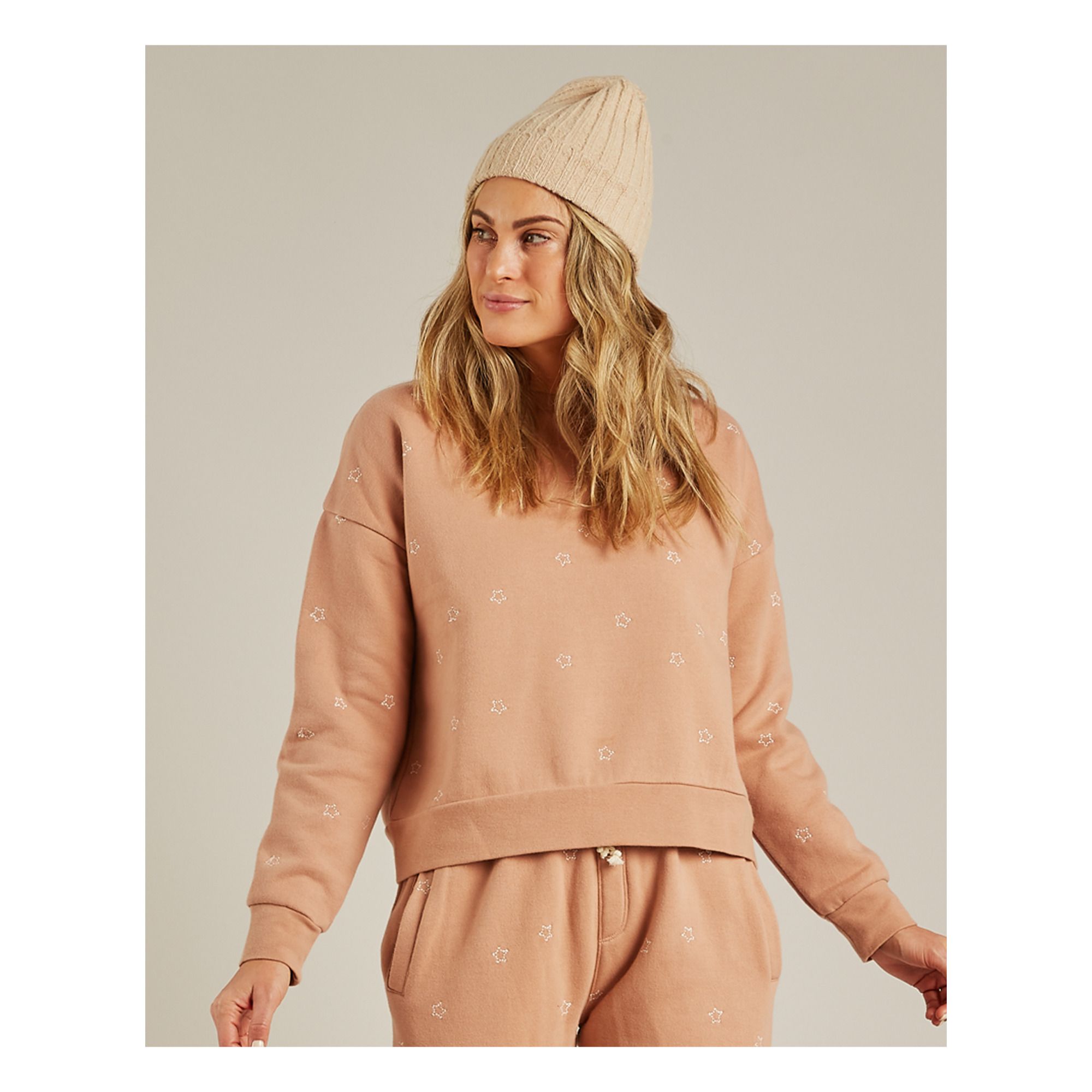 Rylee + Cru - Sweat Etoiles -Collection Femme- - Vieux Rose