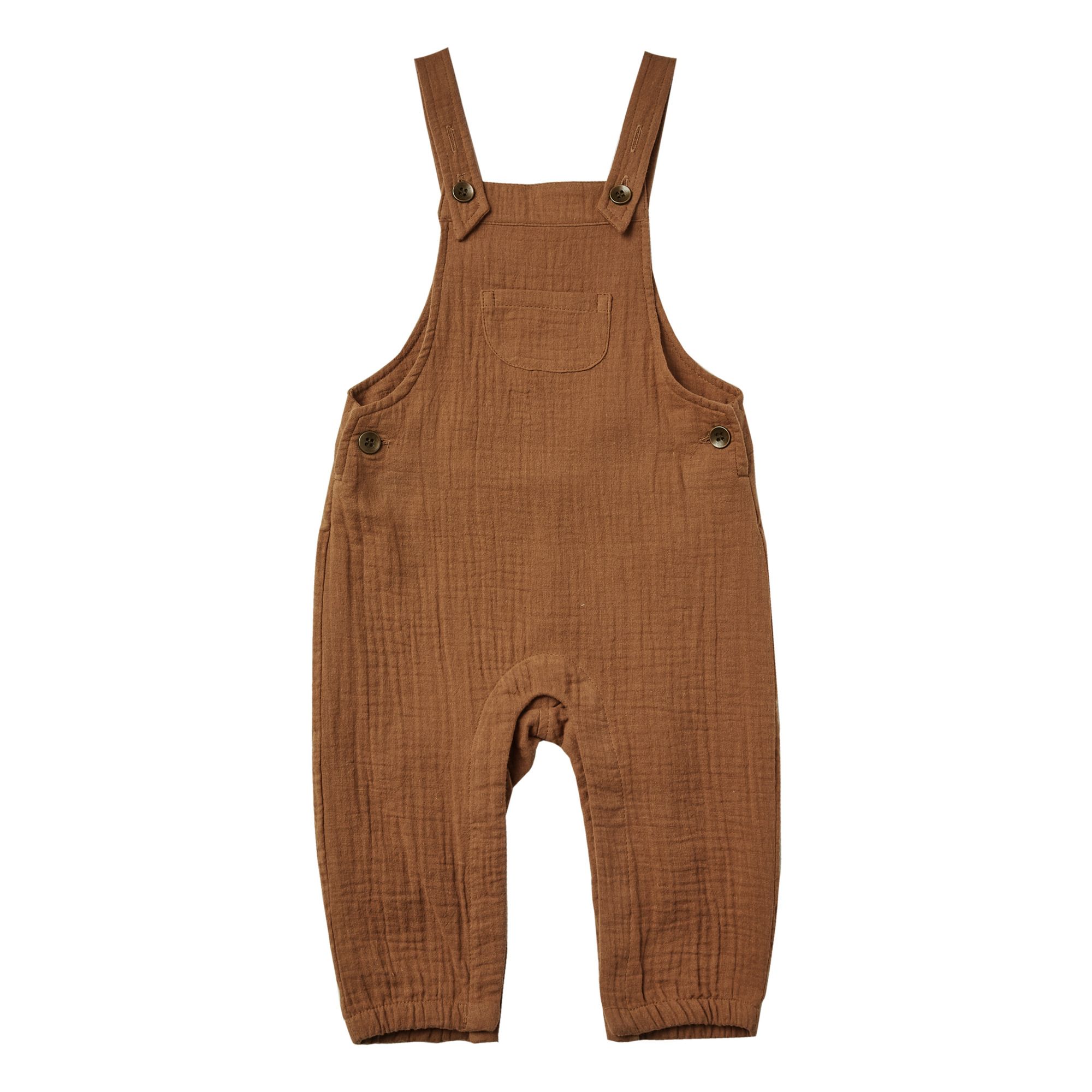 Crêpe Dungarees Camel- Product image n°0