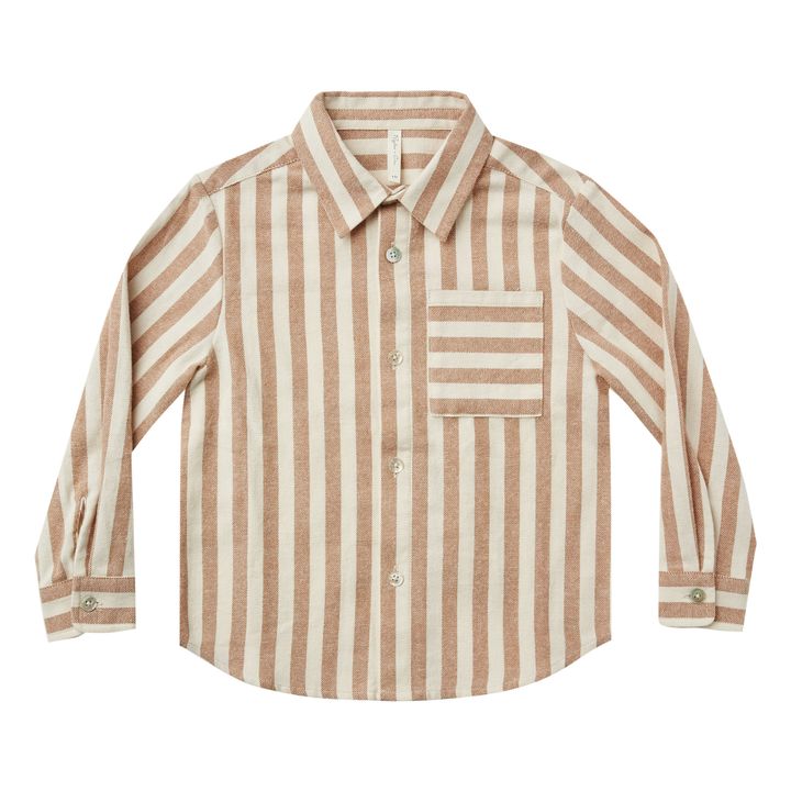 Rylee + Cru - Striped Flannel Shirt - Camel | Smallable