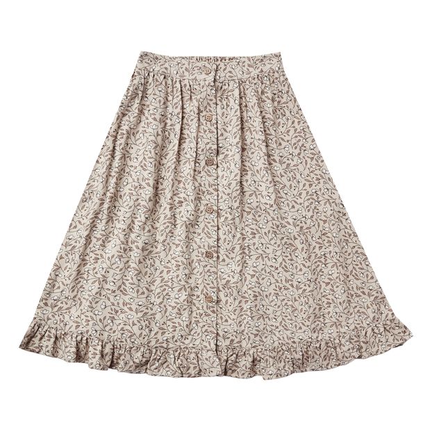 Floral Midi Skirt Cream Rylee + Cru Fashion Children