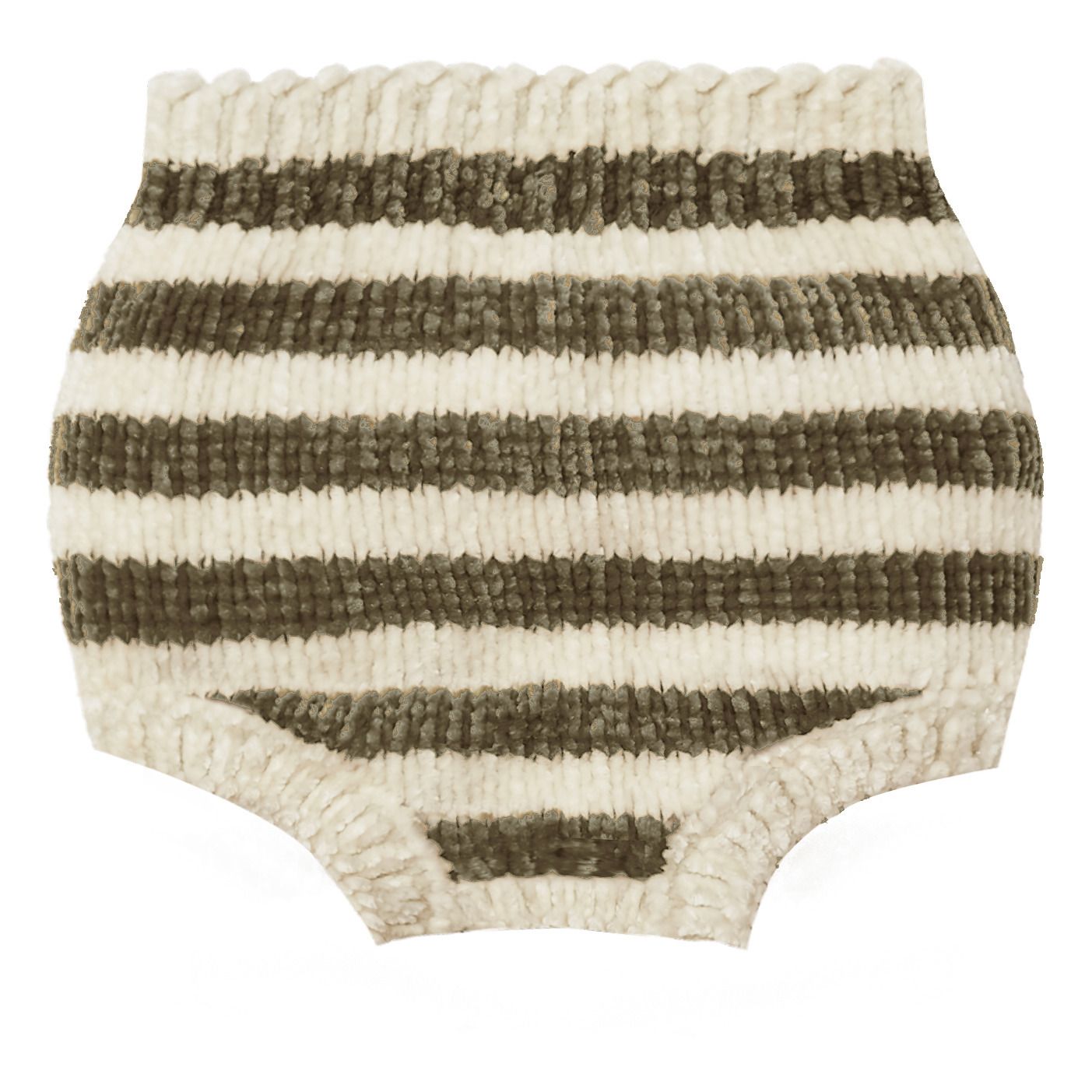 Striped Chenille Bloomers Olive green- Product image n°0