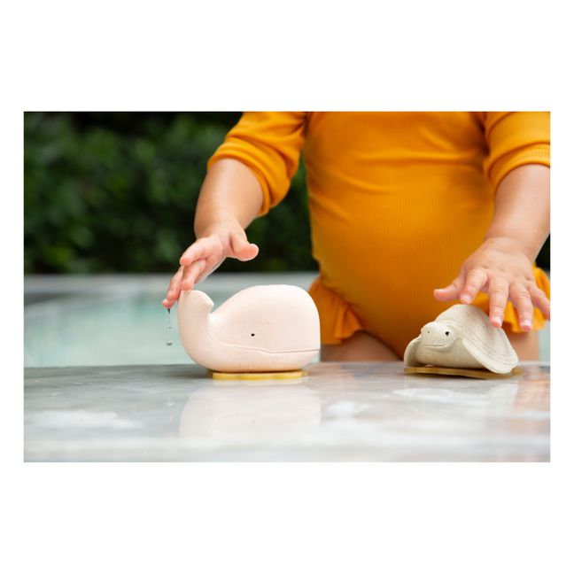 Caja de juguetes de baño supra reciclados - Tortuga y ballena | Rosa