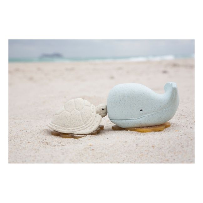 Upcycled Bath Toy Set - Turtle & Whale Blu