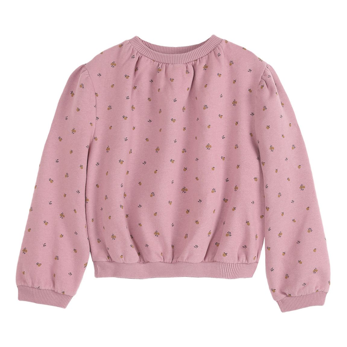 Emile et Ida - Sweat Coton Bio Mirabelles - Fille - Rose