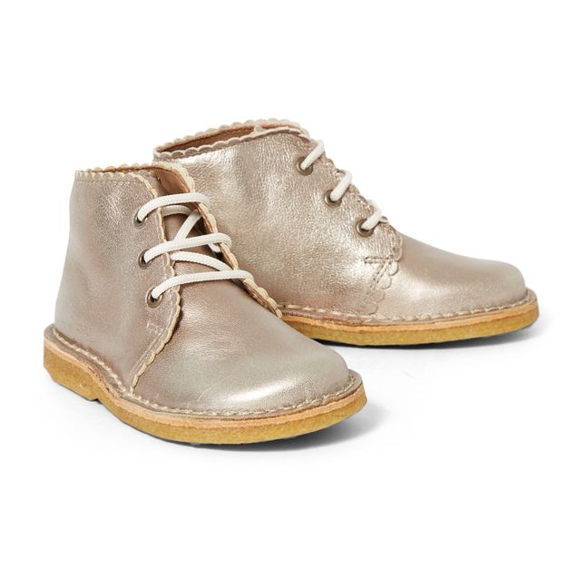 Lace-Up Boots - Two Con Me Collection Gold