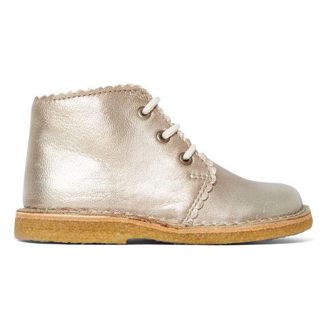 Lace-Up Boots - Two Con Me Collection Gold
