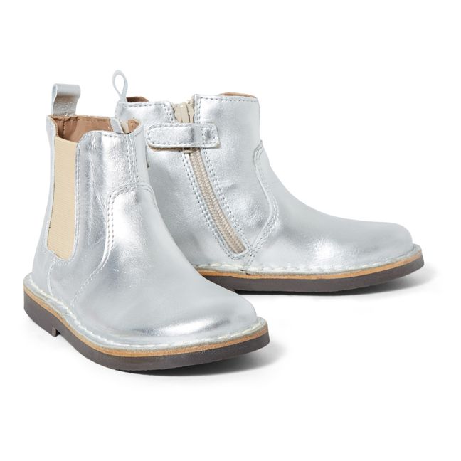 Chelsea Metallic Boots - Two Con Me Collection Silver