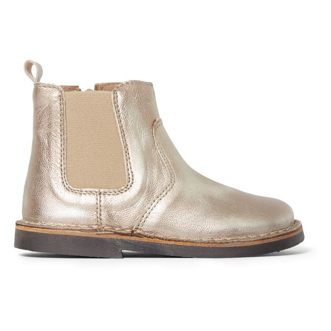 Chelsea Metallic Boots - Two Con Me Collection Gold