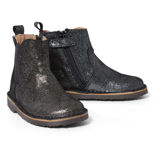 Chelsea Metallic Boots - Two Con Me Collection Black