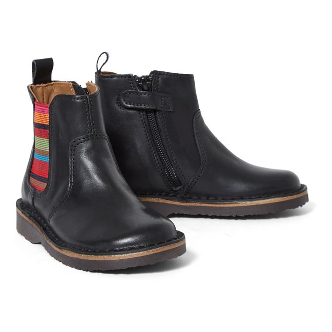 Chelsea Pattern Boots - Two Con Me Collection Black