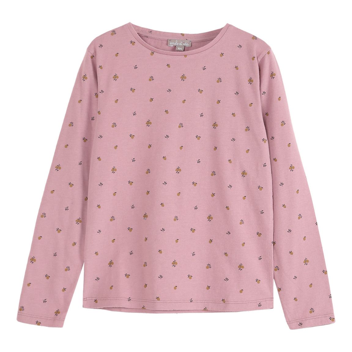 Emile et Ida - T-Shirt Coton Bio Mirabelles - Fille - Rose