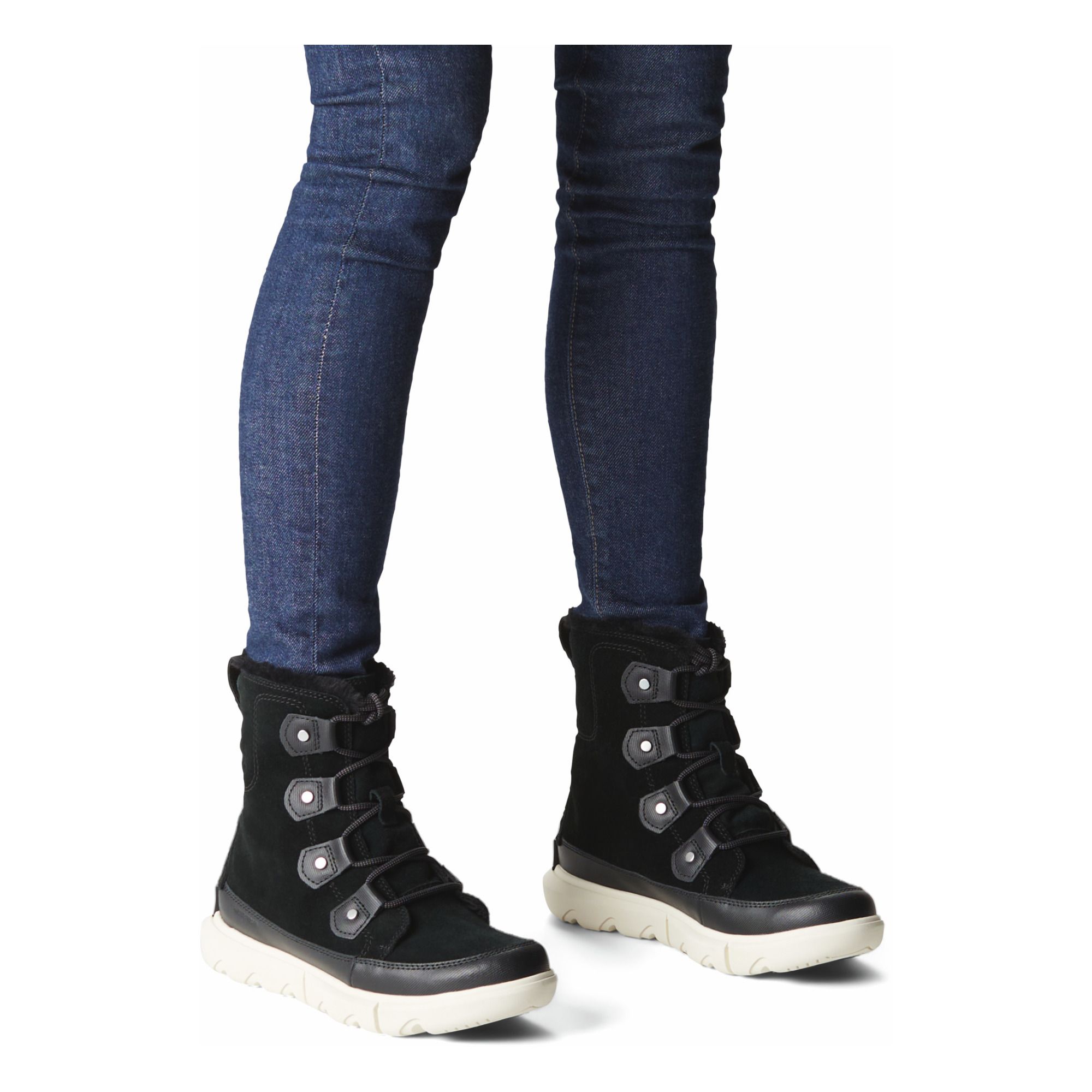 womens black fleece lined boots