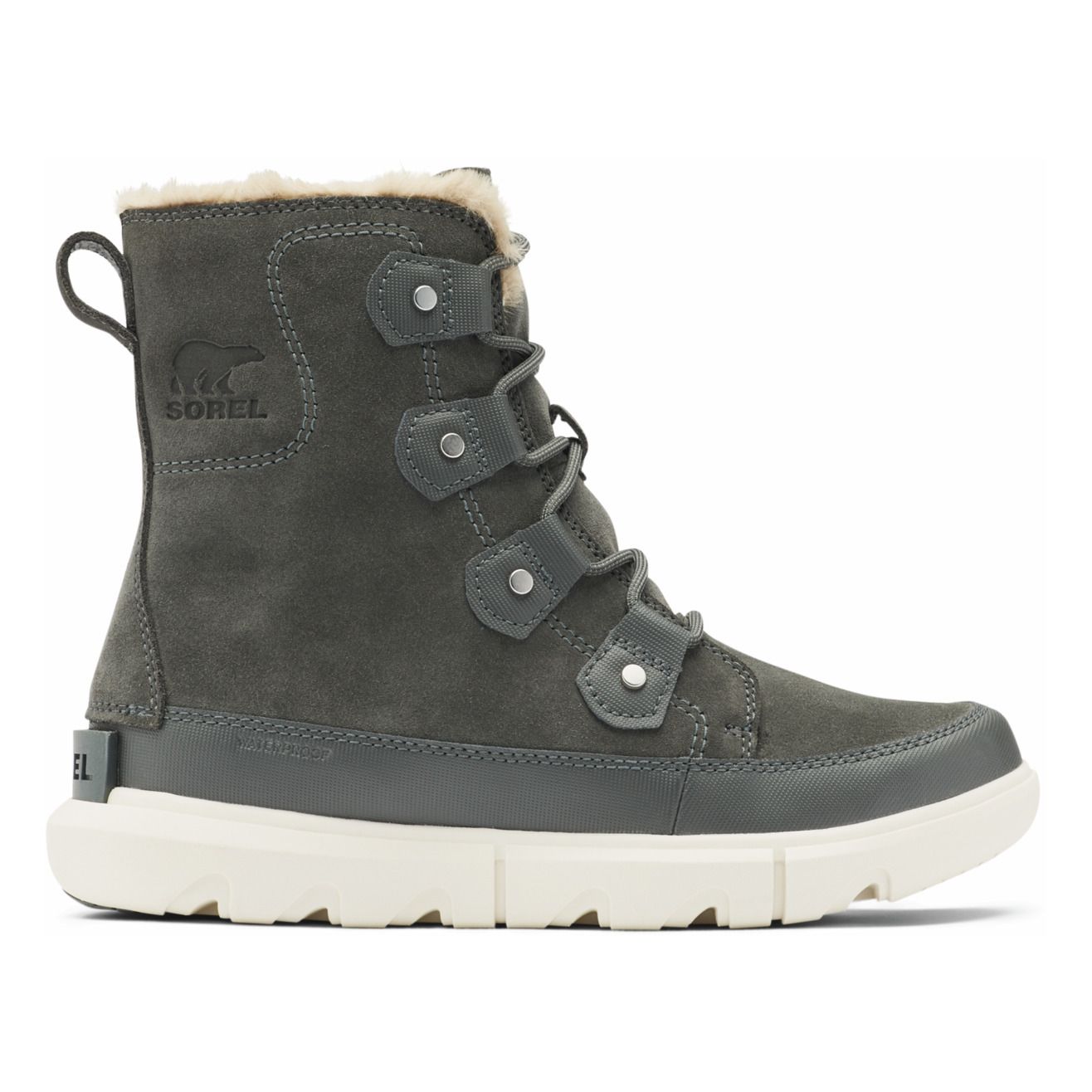 grey fleece lined boots