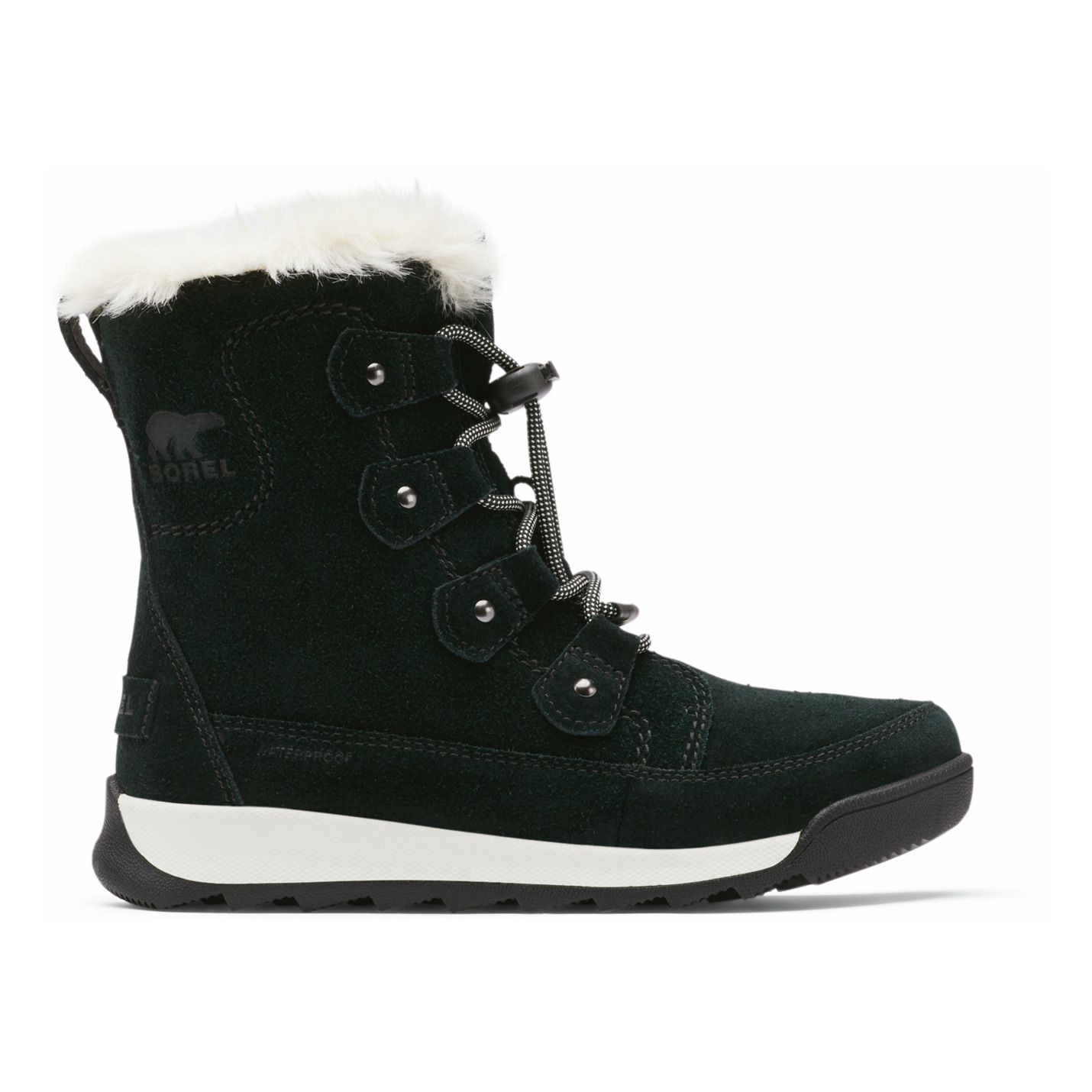 Whitney Suede Fur-Lined Boots Black- Product image n°0