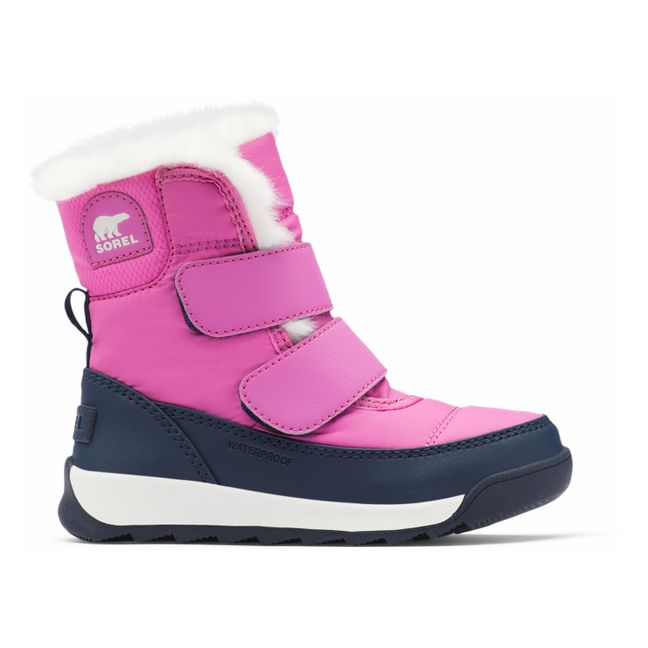 Whitney Fleece-Lined Velcro Nylon Boots Rosa