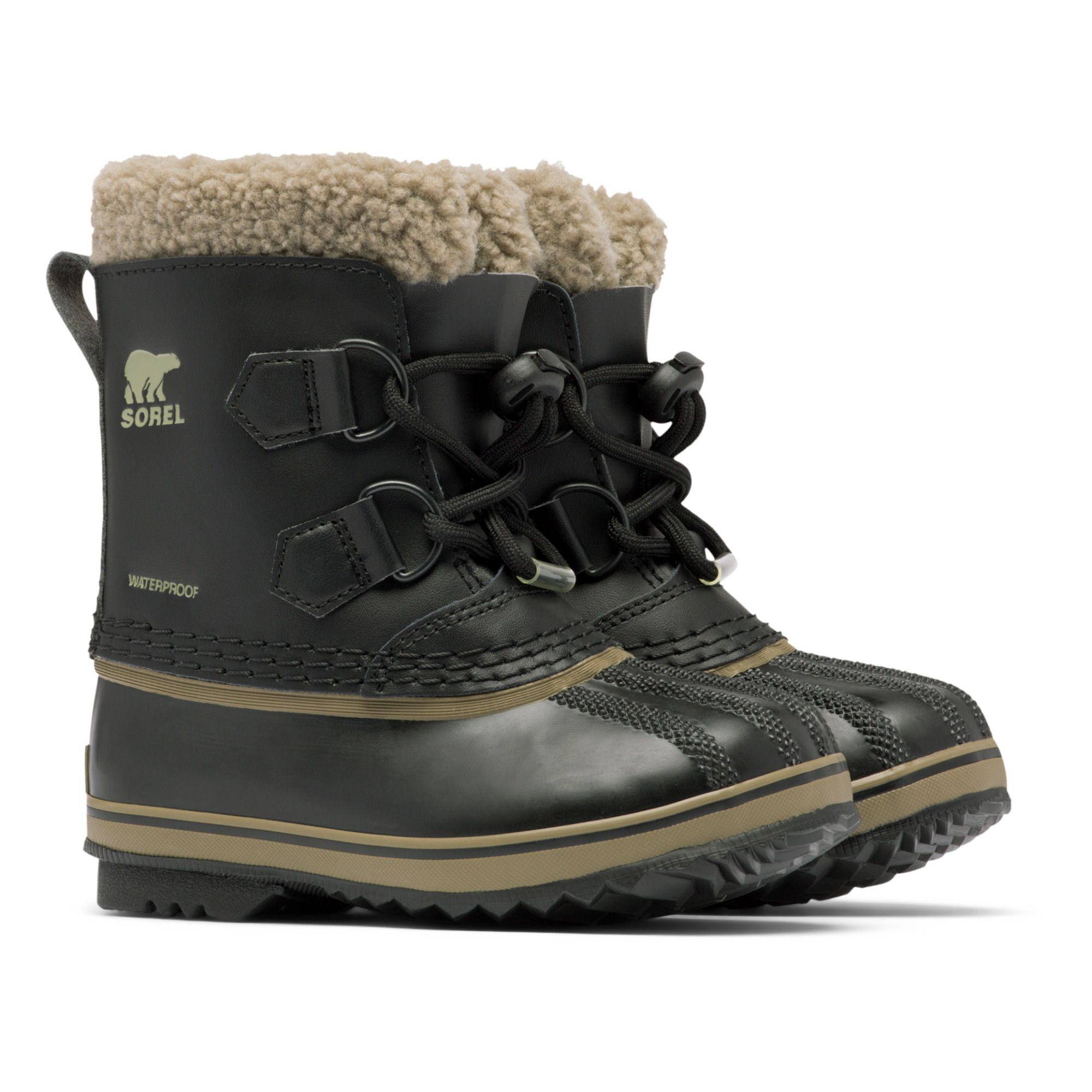 Yoot Pac Coated Leather Fur-Lined Boots Black- Product image n°1