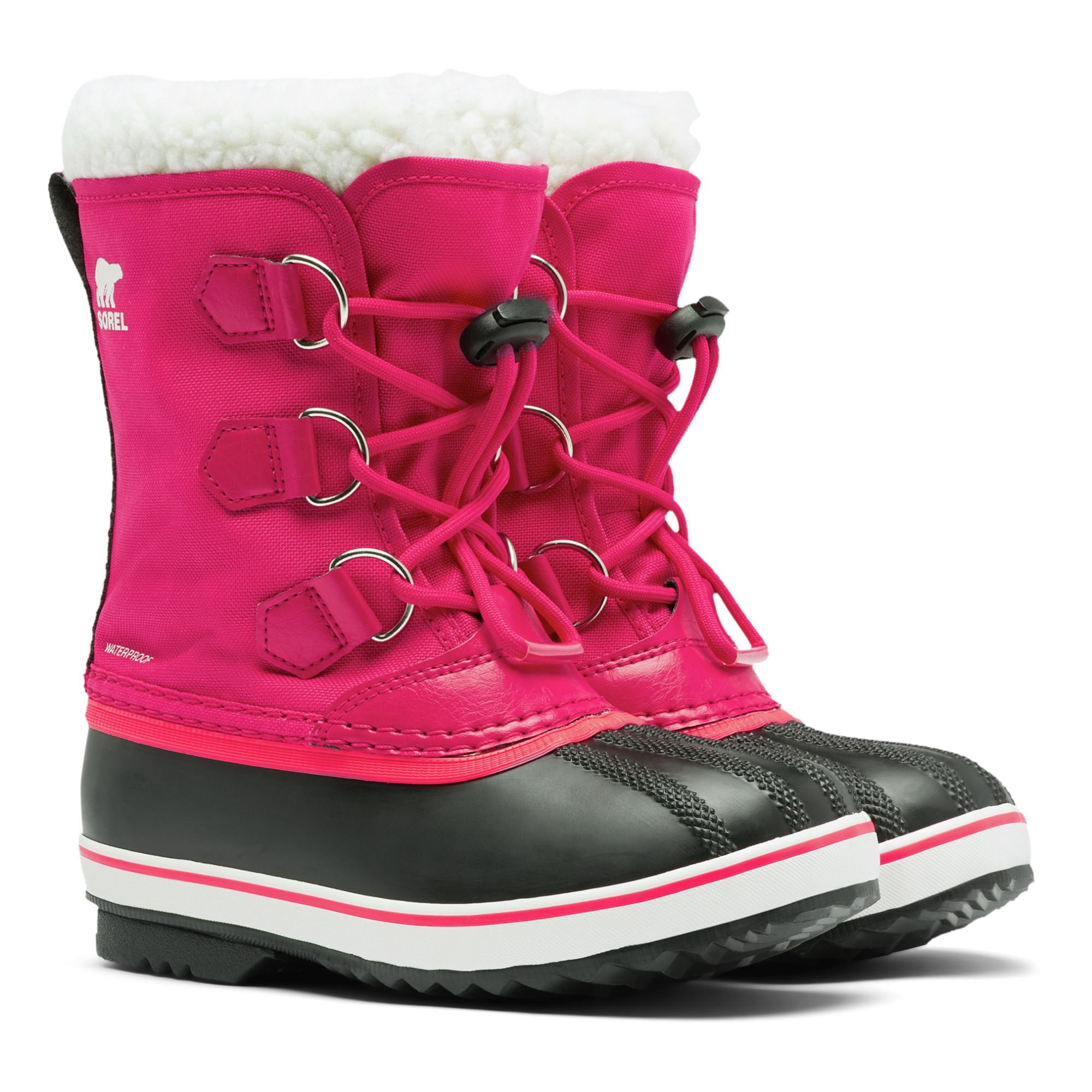 Yoot Pac Nylon Fur-Lined Boots Pink- Product image n°1
