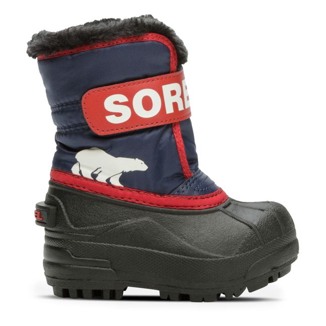 Snow Commander Velcro Fur-Lined Boots Azul Marino