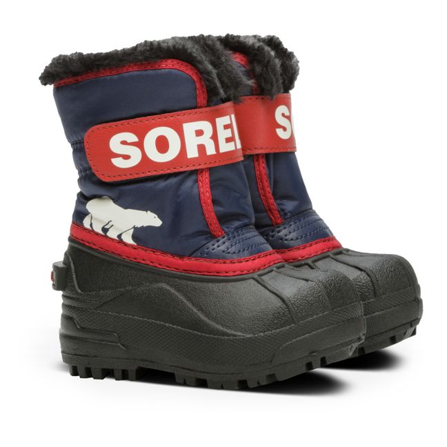 Snow Commander Velcro Fur-Lined Boots | Navy blue