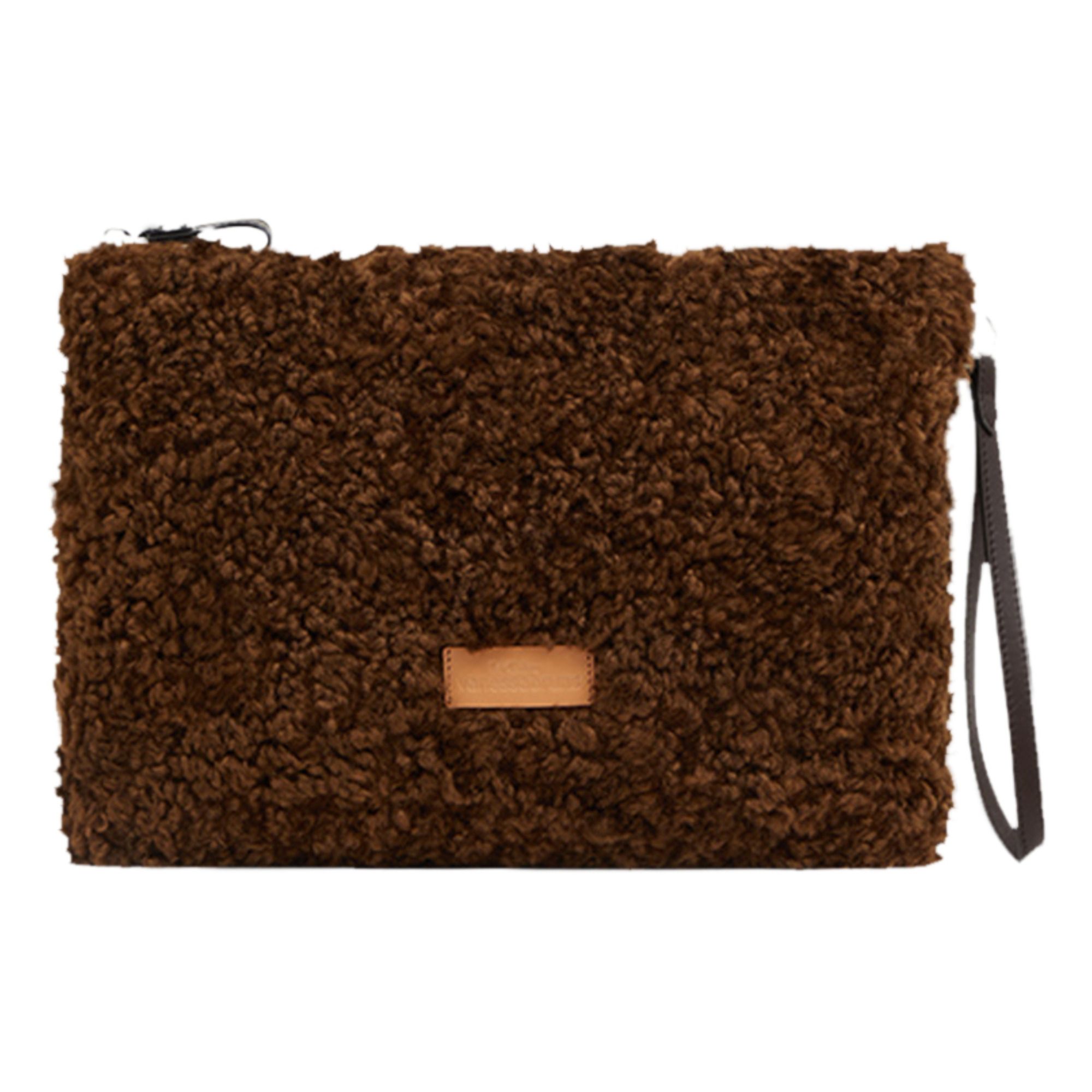 Sherpa Zip Pouch Brown- Product image n°0