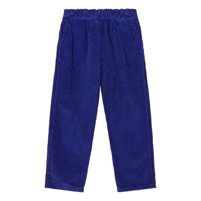 Pantalon Velours Coton Bio Babylon Bleu
