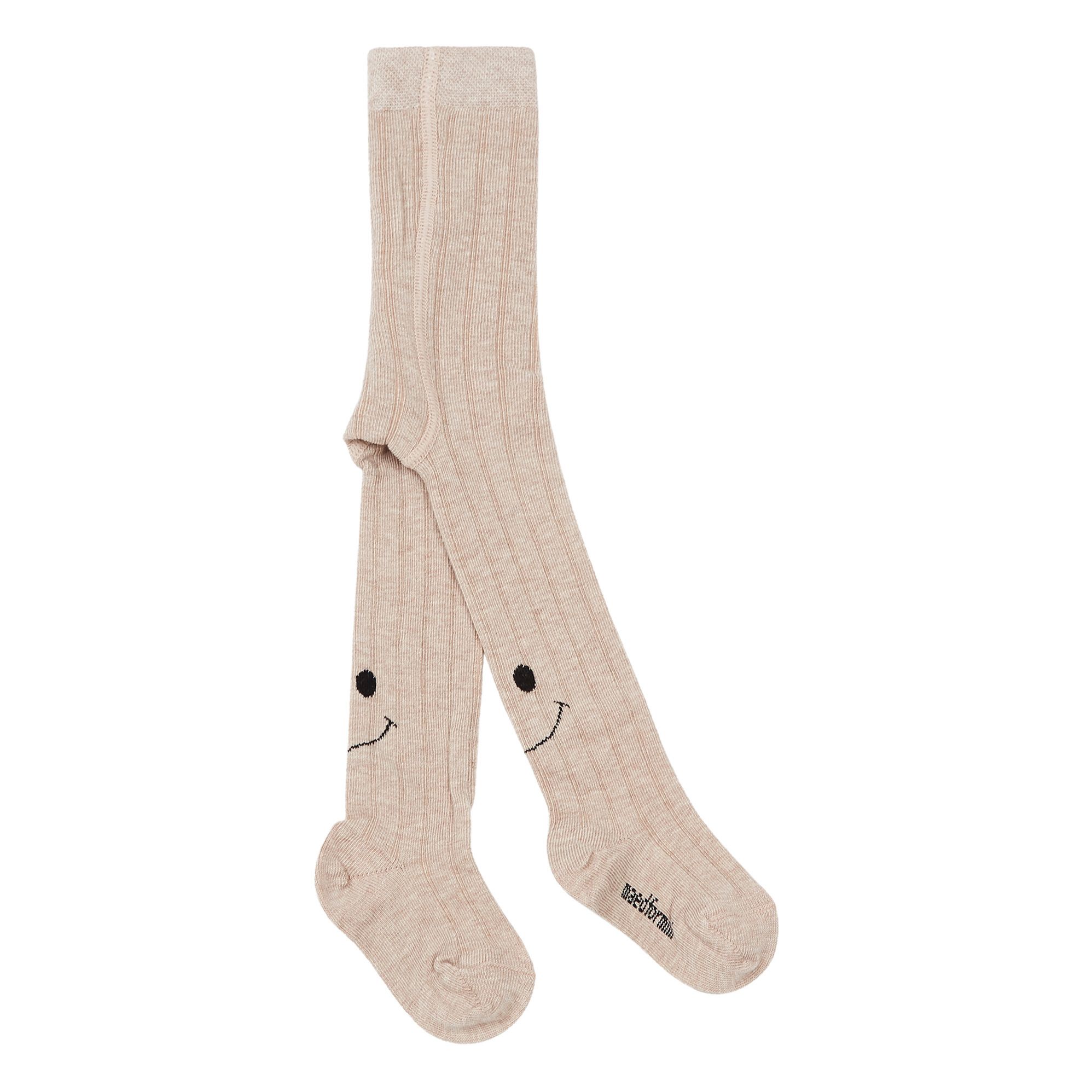 Maed For Mini - Paire de Chaussettes Sassy Siamang Coton Bio - Fille - Crème