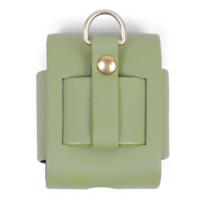 Custodia per Airpod 1 & 2, modello: Joe, in pelle | Verde militare