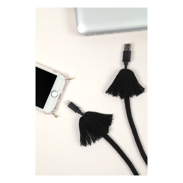 Kaia Charging Cord/Phone Strap | Black- Product image n°1