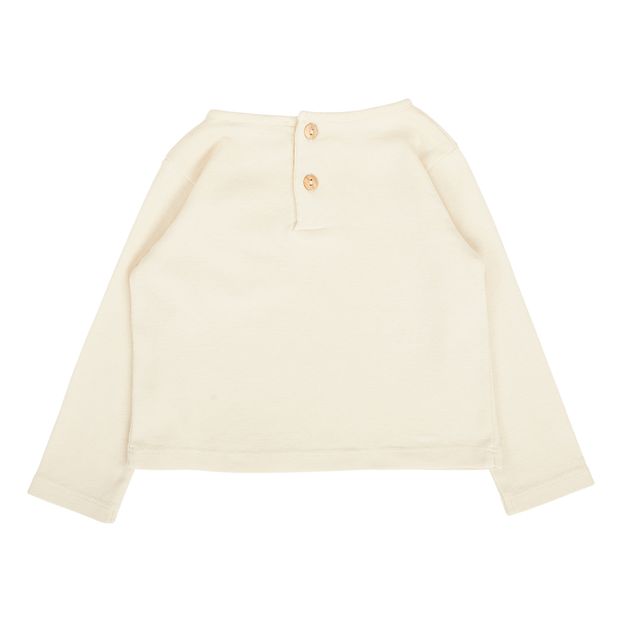Unica Organic Cotton T-shirt Ecru Omibia Moda Bebè , Bambino