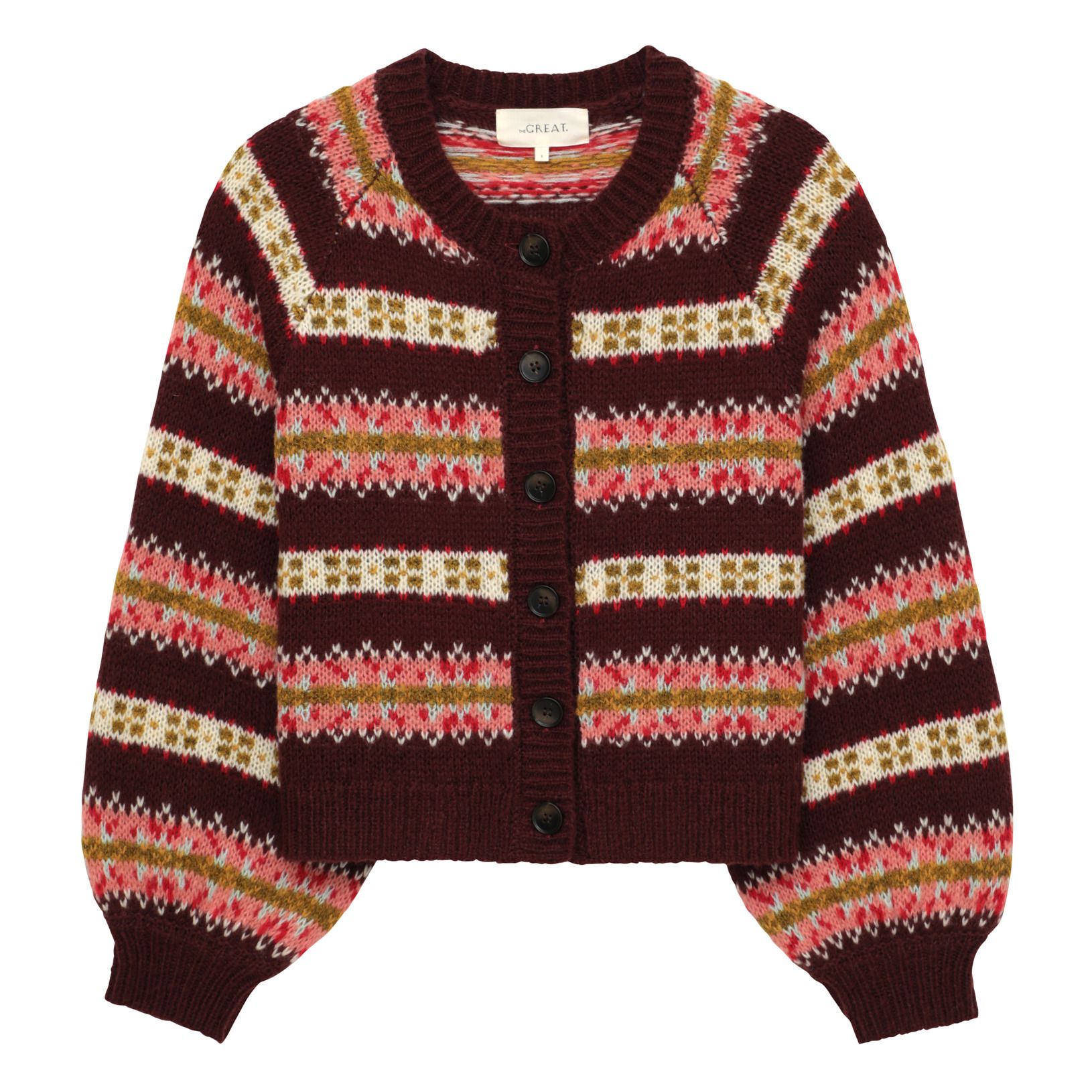 The Great - Cardigan The Loom Laine - Femme - Bordeaux