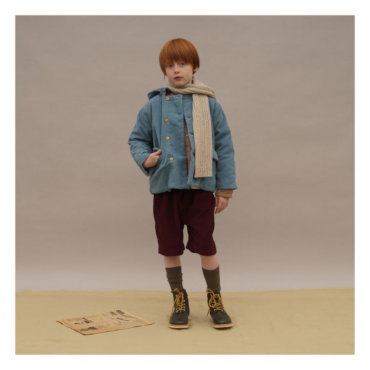 Omibia - Marcel Organic Cotton Corduroy Coat - Blue | Smallable