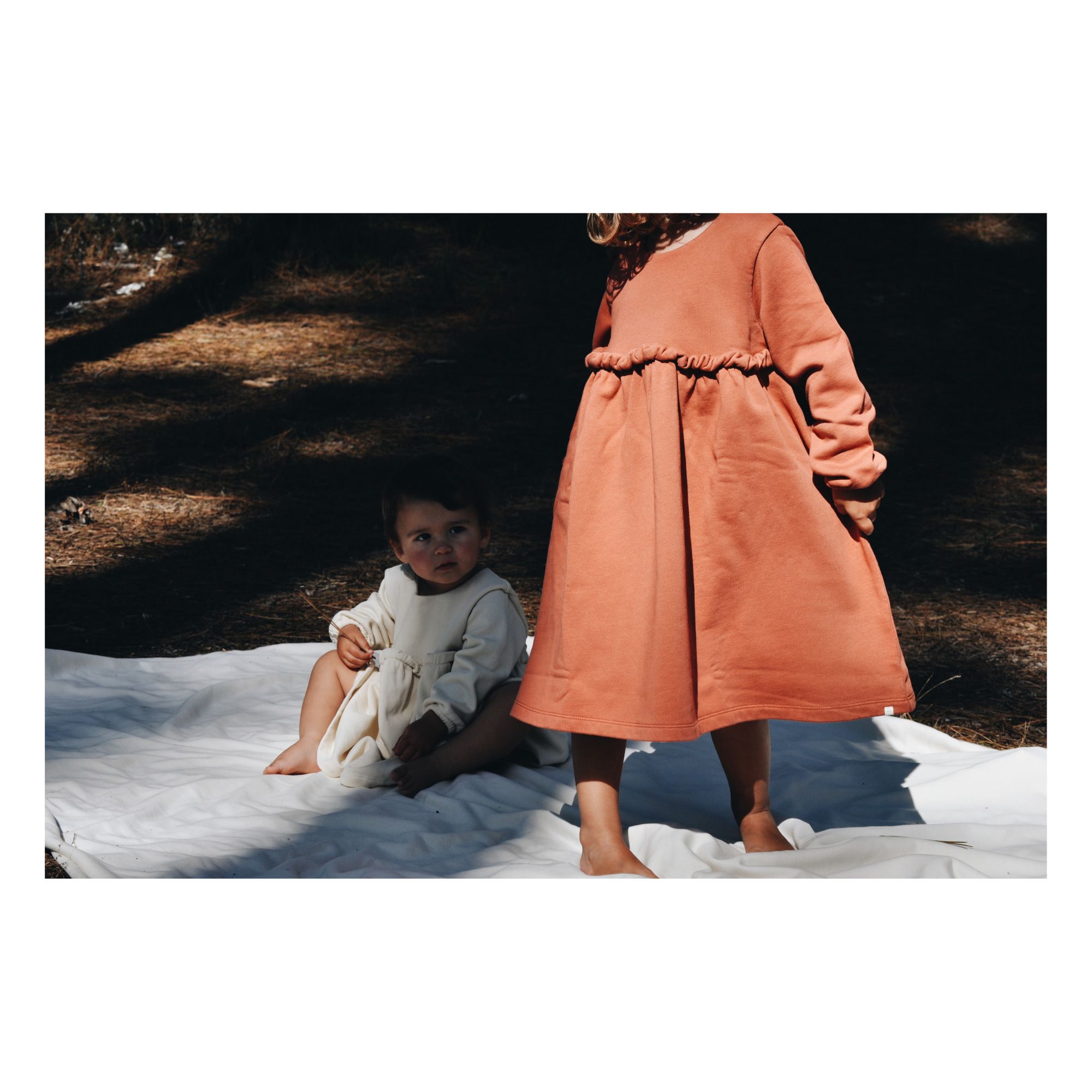Exclusive Möm(e) x Smallable -  Julieta Organic Fleece Dress Rust- Product image n°4