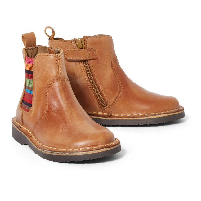 Chelsea Pattern Boots - Two Con Me Collection Camel