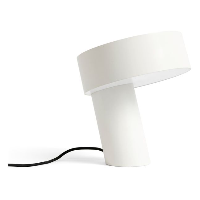 Slant Metal Table Lamp White
