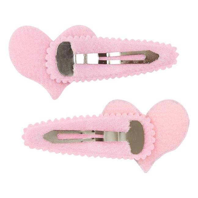 Set di due mollette con cuori | Rosa