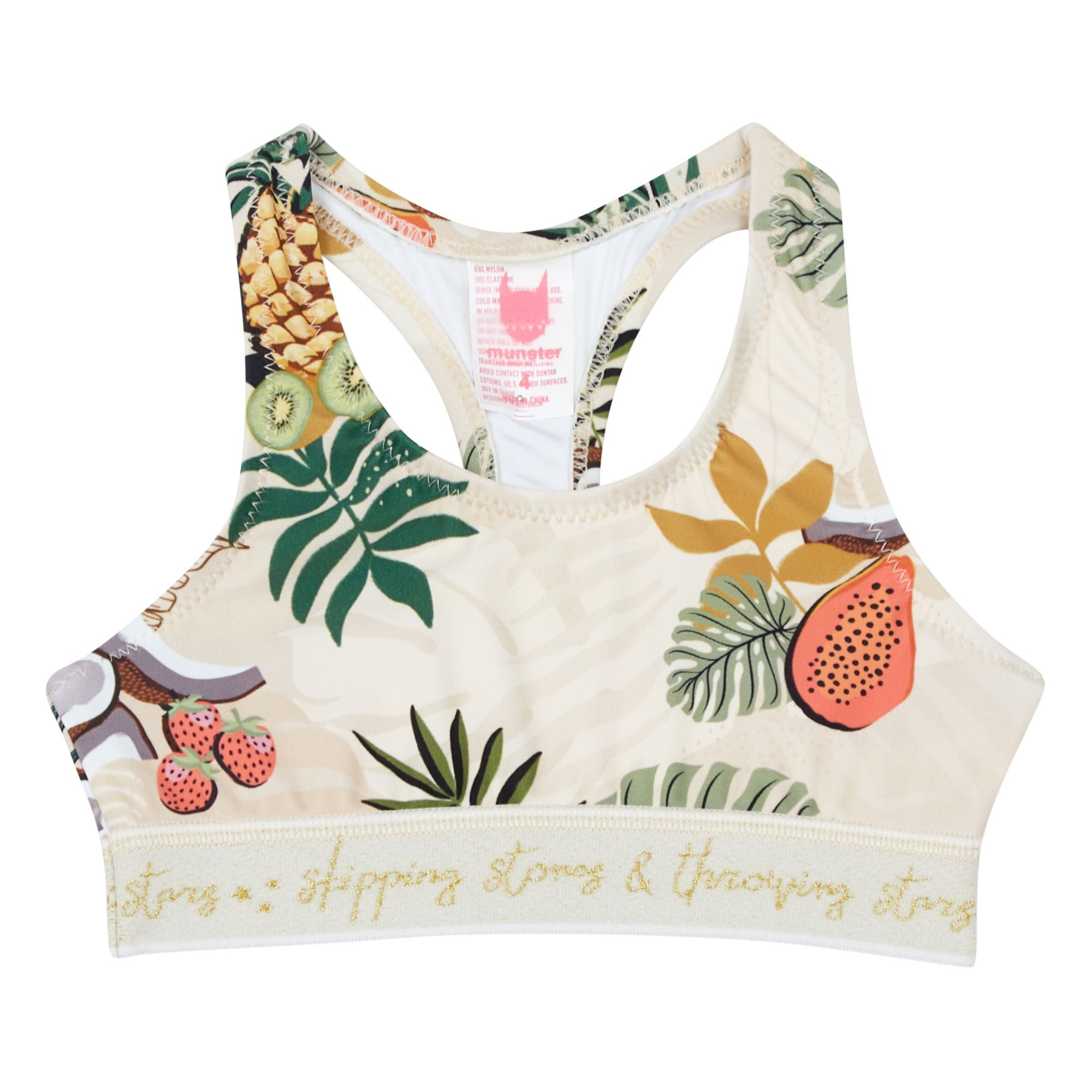 Munsterkids - Brassière Peachy Tropical - Fille - Blanc